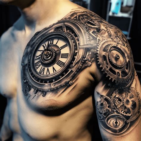 clock gears tattoo|clock tattoo meaning for guys.